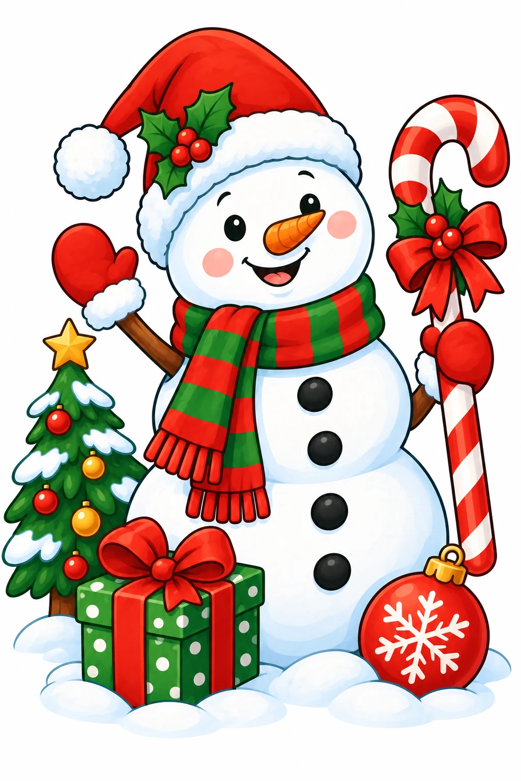 Christmas Ornaments Coloring Page