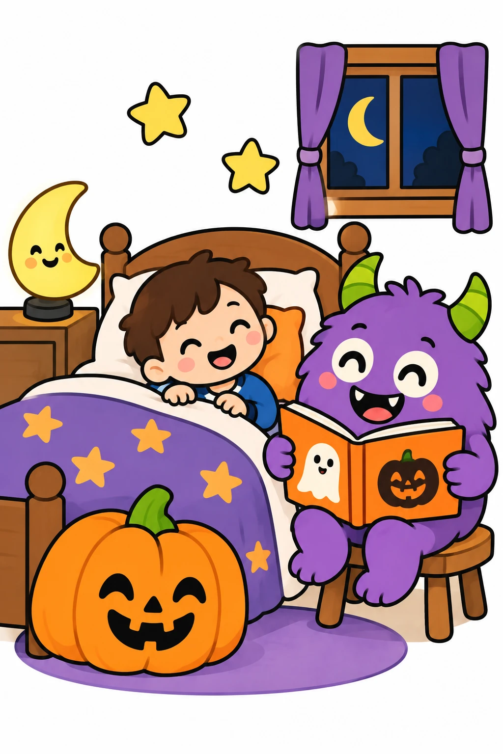 Monster Bedtime coloring page