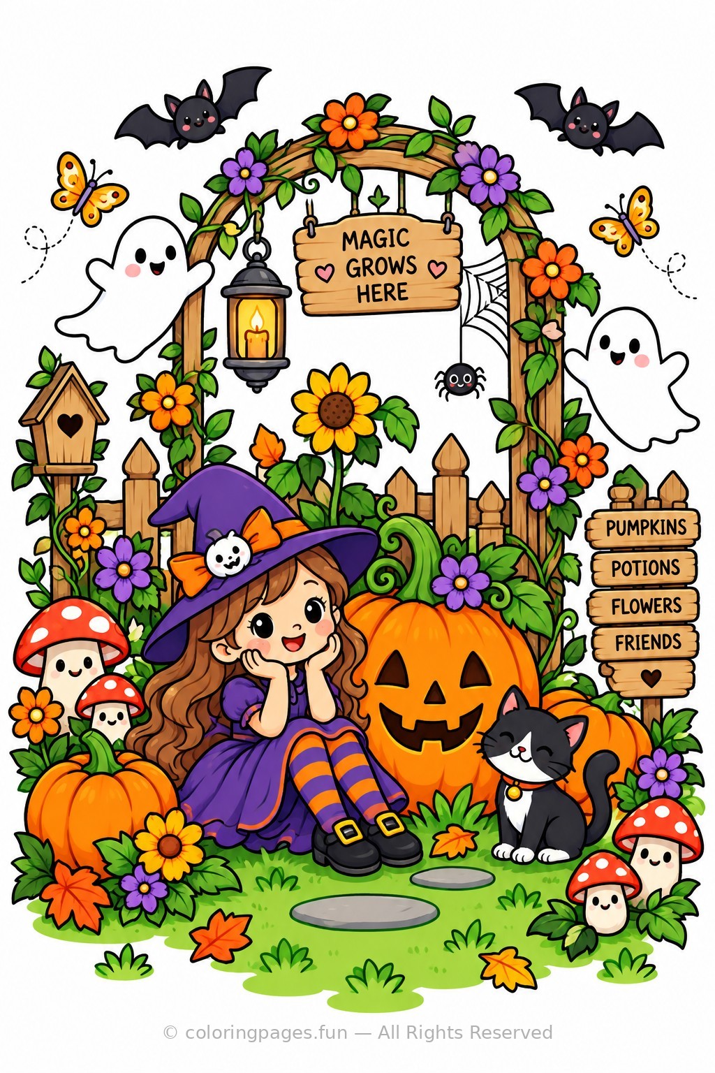 Colored reference of Magical Halloween Garden
