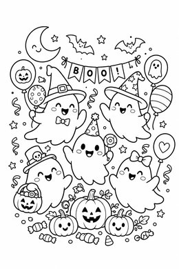 Print version: Cute Ghost Party
