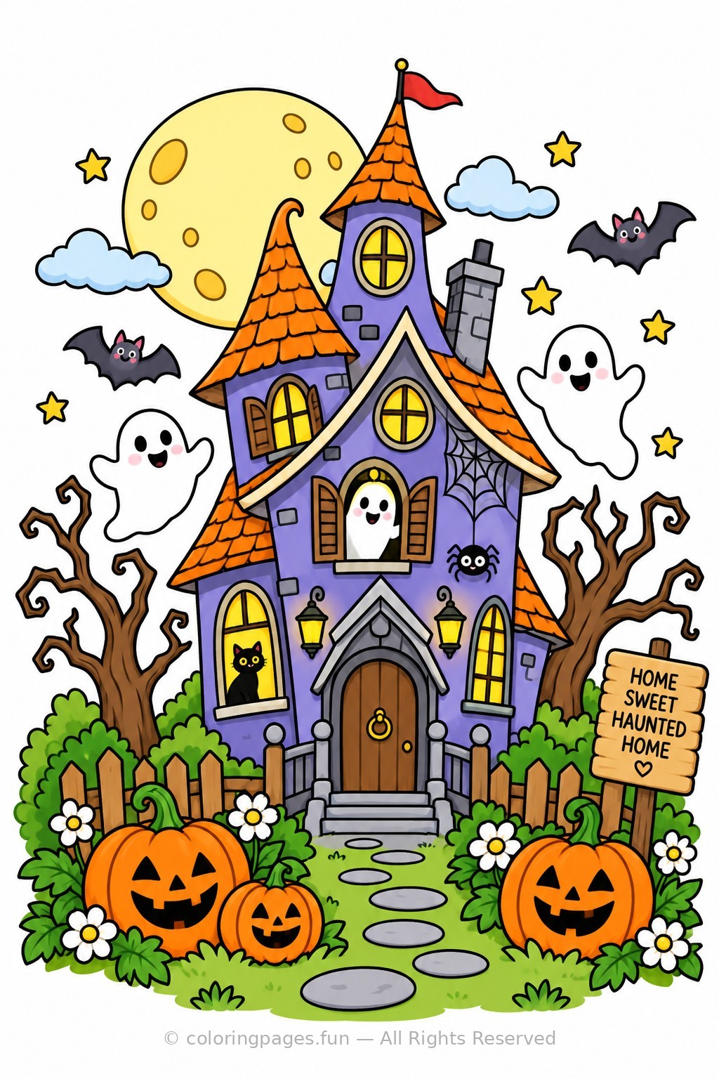 Colored reference of Cute Haunted House