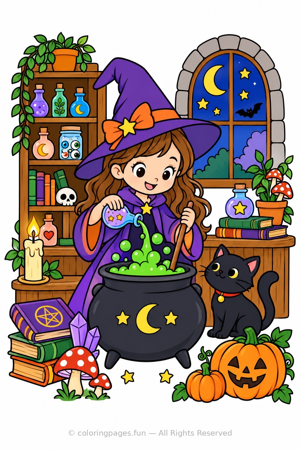 Witch's Potion Laboratory colored reference page