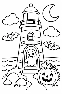 Print version: Halloween Lighthouse