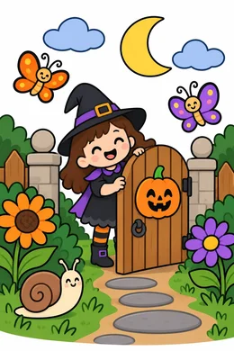 Colored preview: Halloween Garden Fence