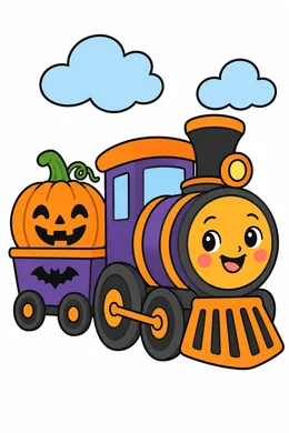Colored preview: Halloween Train