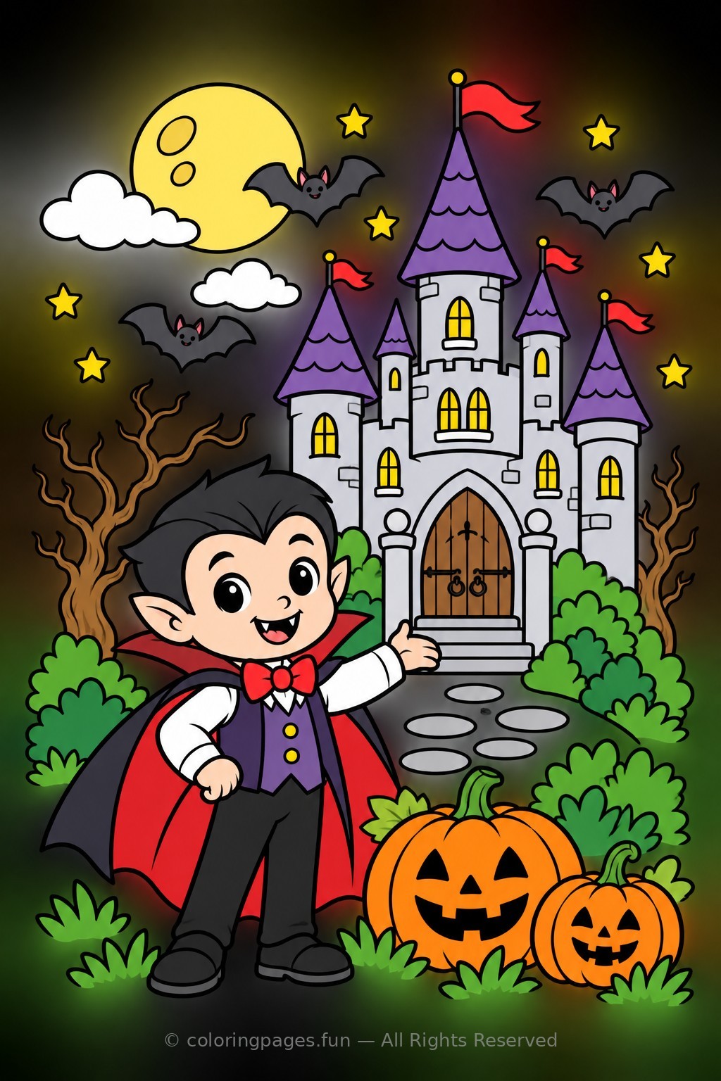 Friendly Vampire's Castle colored reference page